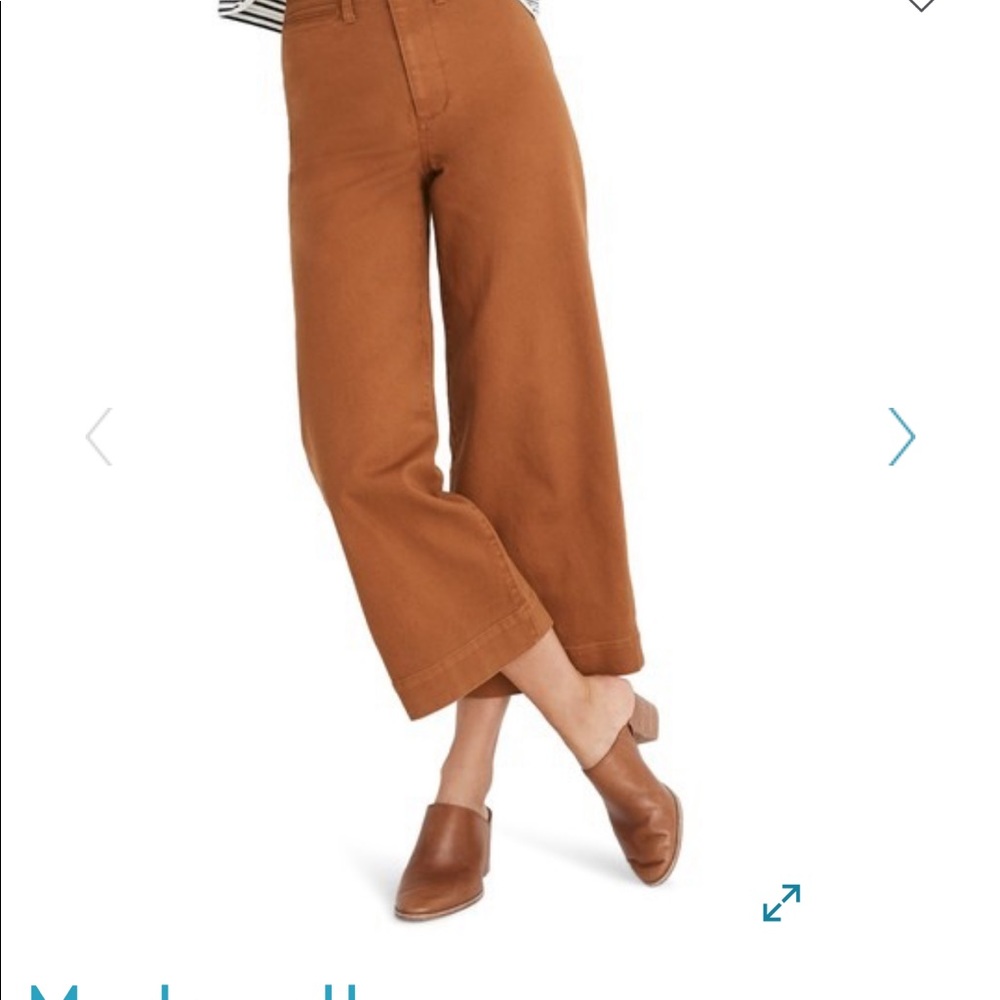 Madewell Emmett High Rise Crop wide leg pant Sz 26
